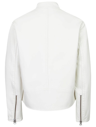 Белая куртка из экокожи MM6 Maison Margiela - 1074529410656 - Фото 3