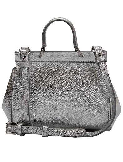 Серебрянная сумка из кожи Dolce & Gabbana - 1204508280813 - Фото 3