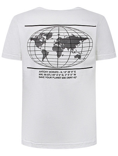 Кремовая хлопковая футболка Antony Morato - 1134519175726 - Фото 2