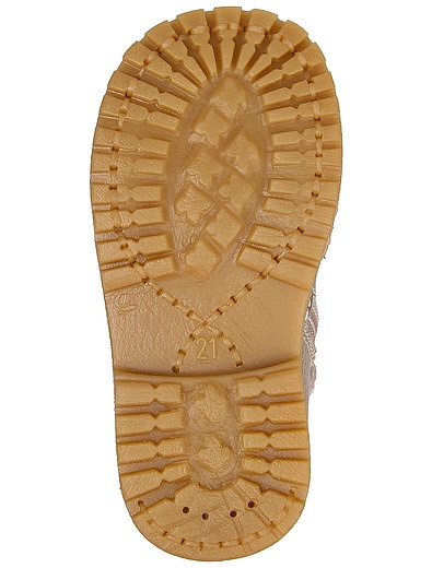 Золотистые ботинки с натуральным мехом RONDINELLA - 2034509080254 - Фото 5