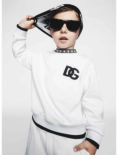 Белый свитшот с логотипом Dolce & Gabbana - 0084519370304 - Фото 2