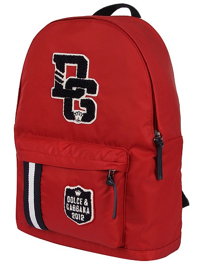 Красный рюкзак с логотипом аппликацией Dolce & Gabbana - 1504528180484 - Фото 4