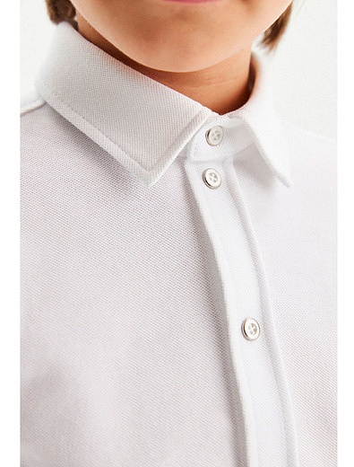 Белая хлопковая рубашка на кнопках SILVER SPOON - 1014519280173 - Фото 6