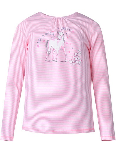 Розовая хлопковая пижама с лошадкой Sanetta - 0212609881403 - Фото 2