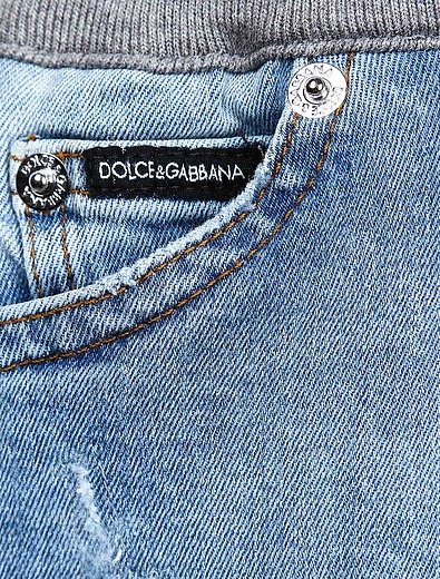 Джинсовые шорты с аппликацией Dolce & Gabbana - 1411519871033 - Фото 2