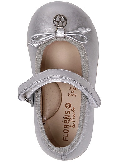 Серебряные туфельки с бантиком Florens - 2014209970246 - Фото 4