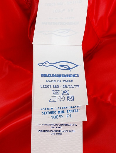 Красный комплект из куртки и полукомбинезона Manudieci - 6121309981112 - Фото 5