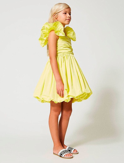 Желтое платье с пышной юбкой TWINSET - 1054509374277 - Фото 4