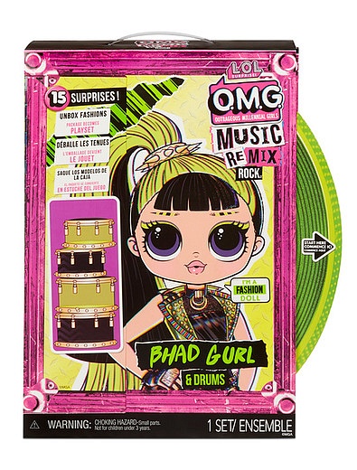 Кукла OMG Remix Rock- Bhad Gurl and Drums L.O.L. - 7114509270147 - Фото 2