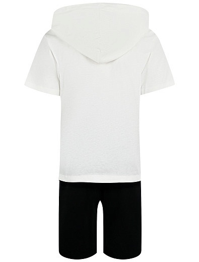 Комплект из шорт и футболки с капюшоном EMPORIO ARMANI - 3024519371250 - Фото 2
