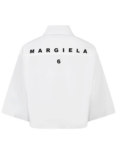 Блуза с логотипом на спине MM6 Maison Margiela - 1034509371339 - Фото 2