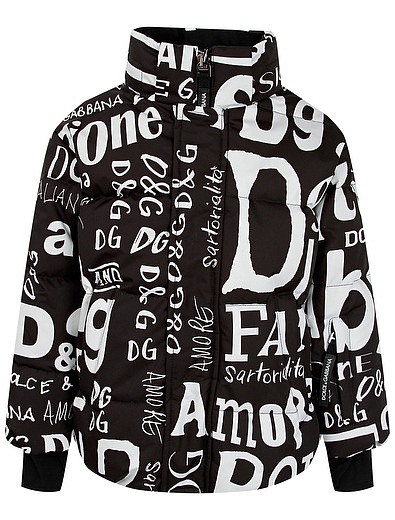 Куртка пуховая с принтом логотипа Dolce & Gabbana - 1074529080248 - Фото 3