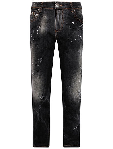 Черные джинсы с потертостями JOHN RICHMOND - 1164519083677 - Фото 1