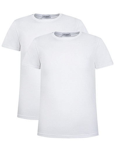 Набор из 2х белых хлопковых футболок Dolce & Gabbana - 1131219070481 - Фото 1