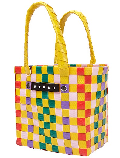 Разноцветная пляжная сумка плетеная Marni - 4134508270033 - Фото 3