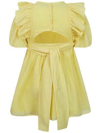 Жёлтое платье с V-образной оборкой Stella McCartney - 1054709370727 - Фото 3