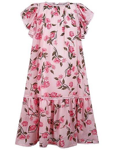 Воздушное платье с цветочным принтом ALBERTA FERRETTI - 1054509171913 - Фото 1