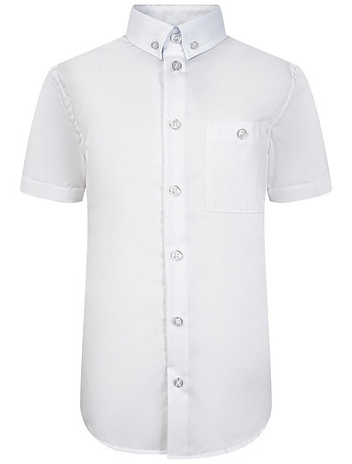 Белая рубашка с коротким рукавом JUNIOR REPUBLIC - 1014510180090 - Фото 1