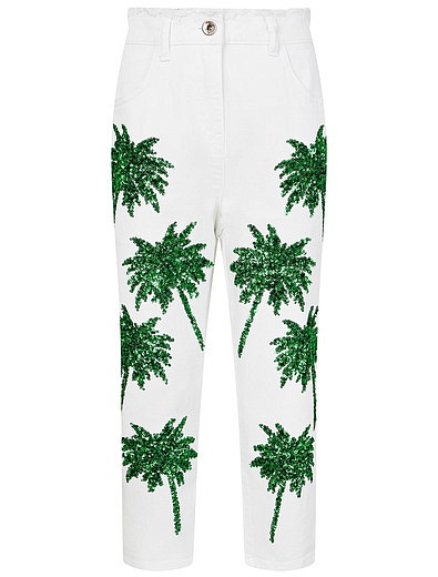 Белые джинсы с пальмами Patrizia Pepe - 1161209070108 - Фото 1