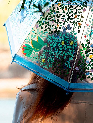 Прозрачный зонт с принтом Птицы Djeco - 0864508280032 - Фото 2