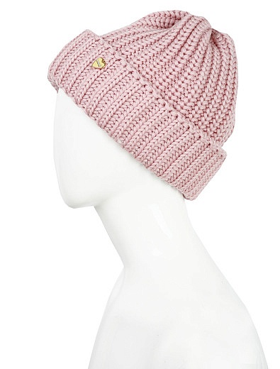 Розовая шапка из шерсти Il Trenino - 1354509182514 - Фото 3