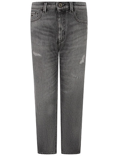 Серые джинсы с потертостями EMPORIO ARMANI - 1164519370500 - Фото 1