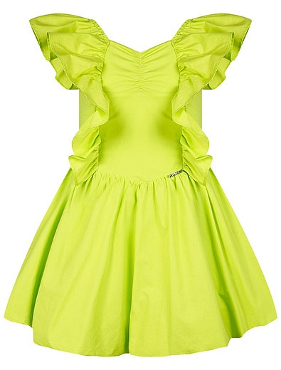 Зелёное платье с оборками TWINSET - 1054609276914 - Фото 1