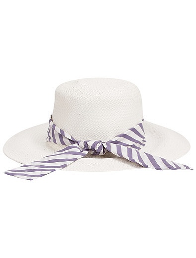 Белая соломенная шляпа Il Trenino - 1174508370138 - Фото 7