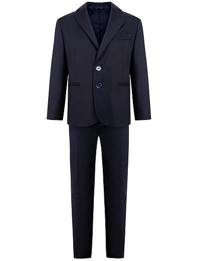 Синий классический шерстяной костюм Malip - 6024519180378 - Фото 1