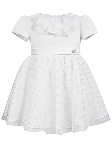 Платье из хлопка белого цвета Baby A - 1054709181507 - Фото 1