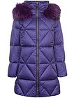 Фиолетовое пуховое пальто - 1123309780318