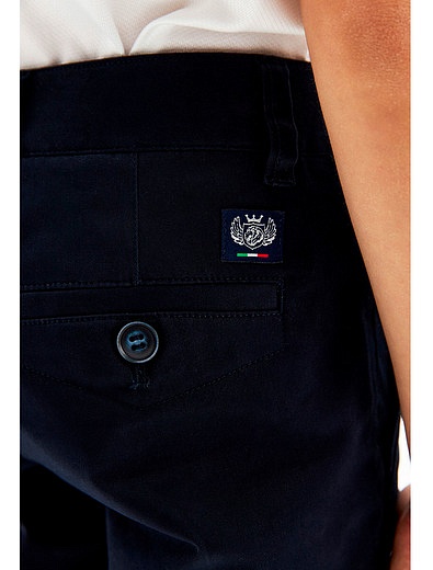 Классические темно-синие брюки SILVER SPOON - 1084519281593 - Фото 5