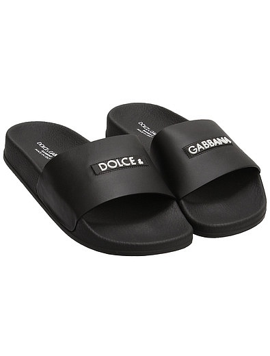 Шлепанцы пляжные с логотипом Dolce & Gabbana - 2284519270569 - Фото 1