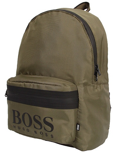Рюкзак цвета хаки с логотипом HUGO BOSS - 1504518180098 - Фото 3