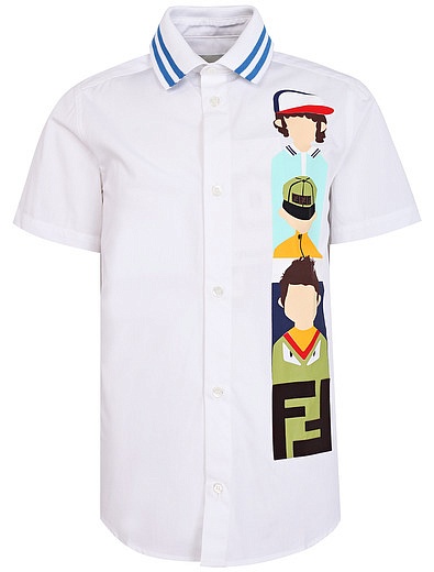 Рубашка с принтом дети Fendi - 1011219970038 - Фото 1