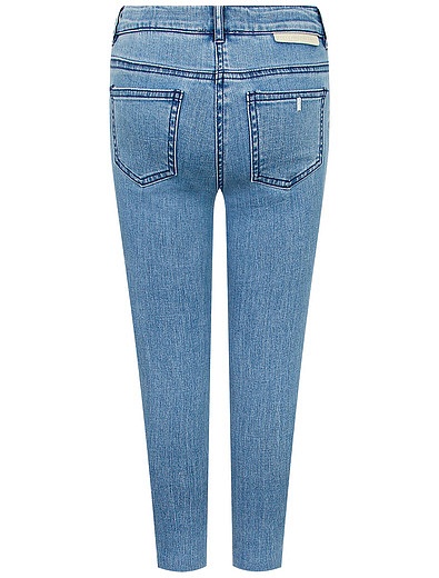 Голубые джинсы с вышивкой цветы Stella McCartney - 1164509181918 - Фото 2