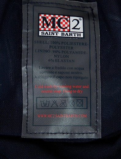 Пляжные шорты с принтом и накладным карманом MC2 Saint Barth - 4101419970086 - Фото 3