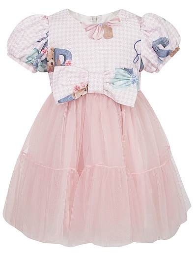 Розовое платье с пышной юбкой Balloon Chic - 1054609281345 - Фото 1