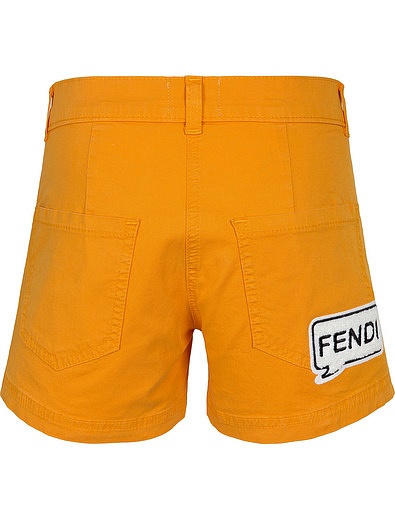 Оранжевые хлопковые шорты Fendi - 1412809770036 - Фото 3