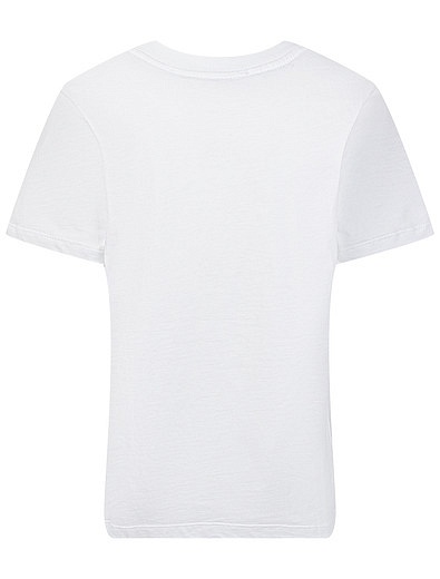 Белая футболка со стразами MSGM - 1134509181546 - Фото 2