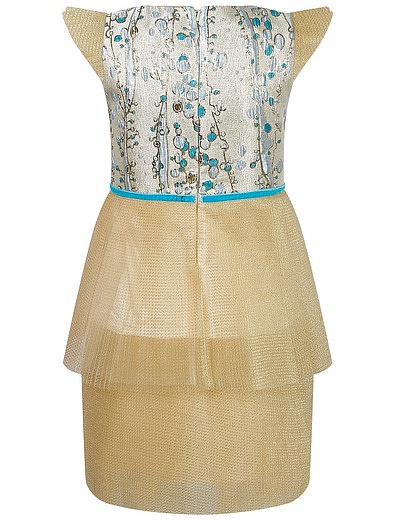 золотистое Платье с вышивкой EIRENE - 1050109980030 - Фото 3