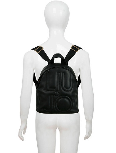 Черный рюкзак с принтом логотипа Liu Jo Junior - 1504508180541 - Фото 3
