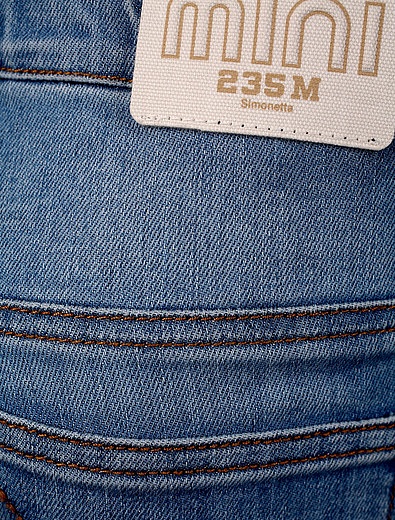 Голубые джинсы прямого кроя Simonetta - 1161519670159 - Фото 3