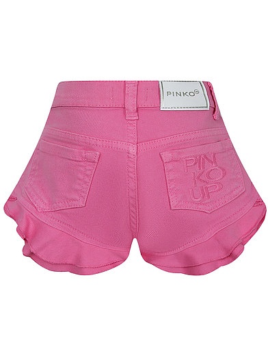 Розовые шорты с оборками Pinko - 1414509170499 - Фото 2
