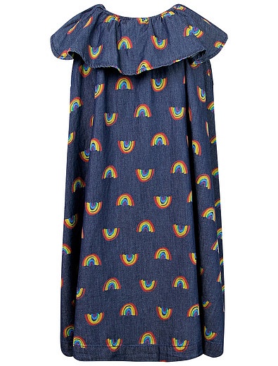 Платье из денима с принтом радуга Stella McCartney - 1051409070186 - Фото 2