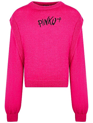 Джемпер цвета фуксии с логотипом Pinko - 1264509182189 - Фото 1