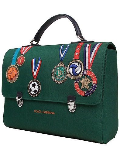 Портфель с принтом медали Dolce & Gabbana - 1674518080022 - Фото 2