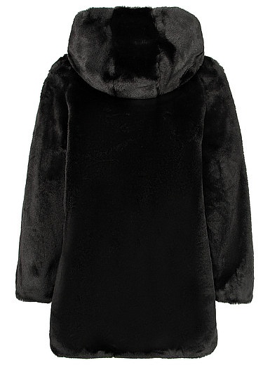 Черное меховое пальто Vicolo - 1124509081229 - Фото 2