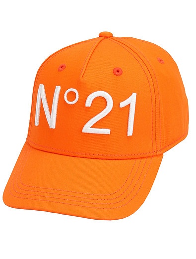 Оранжевая кепка из хлопка №21 kids - 1184528370094 - Фото 1