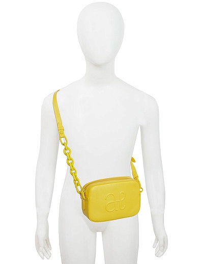 Жёлтая сумка с рельефным логотипом ABEL & LULA - 1204508370262 - Фото 3